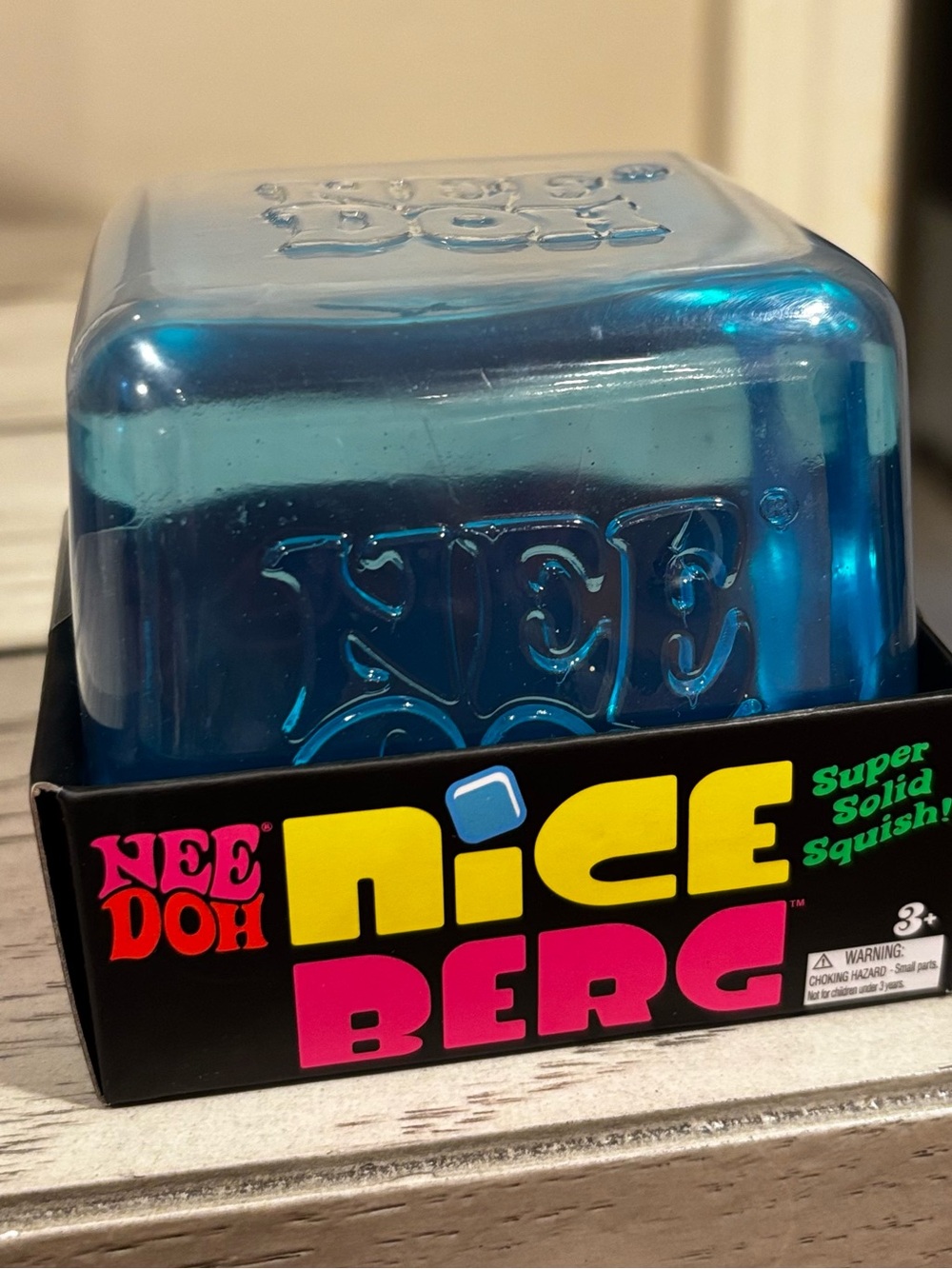 NeeDoh NiCE Berg Super Solid Squish Toy - Blue